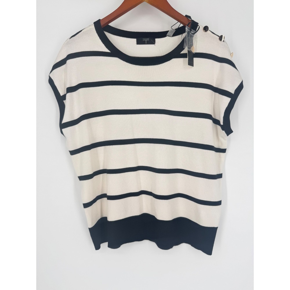 Tahari Womens Sweater XL Preppy Academia Business Casual Quiet Luxury Minimalist